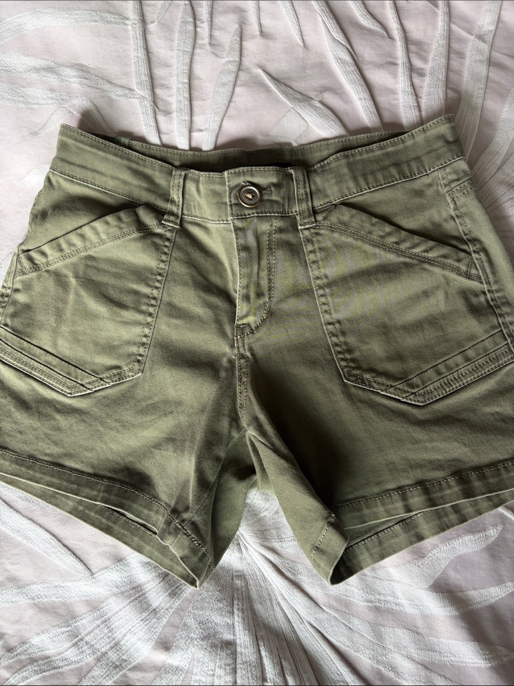 Olive Green Women's Utility Shorts